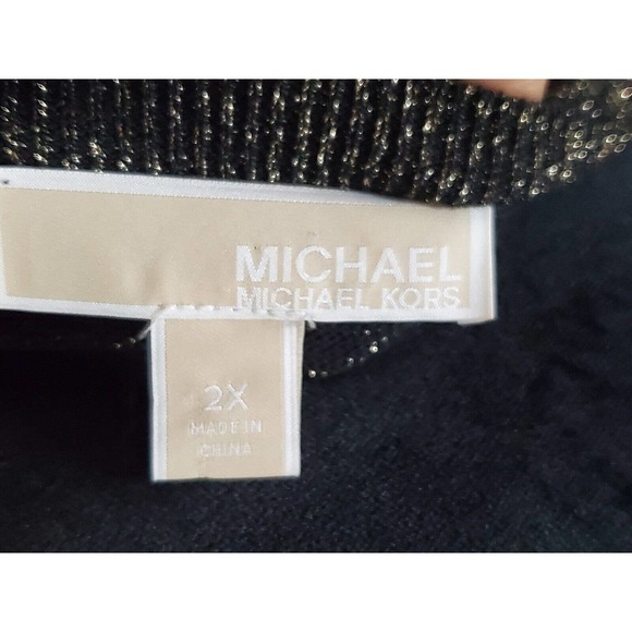 Michael Kors Womens Gray Long Sleeve Casual Round Neck Top Blouse Size 2X - Picture 10 of 12